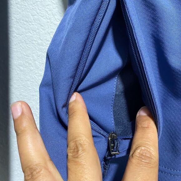 NEW Columbia Full Zip Hooded Omni-Wind Waterproof Breathable Jacket Blue Medium - Picture 7 of 16